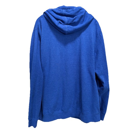 Old Navy Blue/White Zip Up Hoodie Size 2XL Logo Pockets - Picture 4 of 7